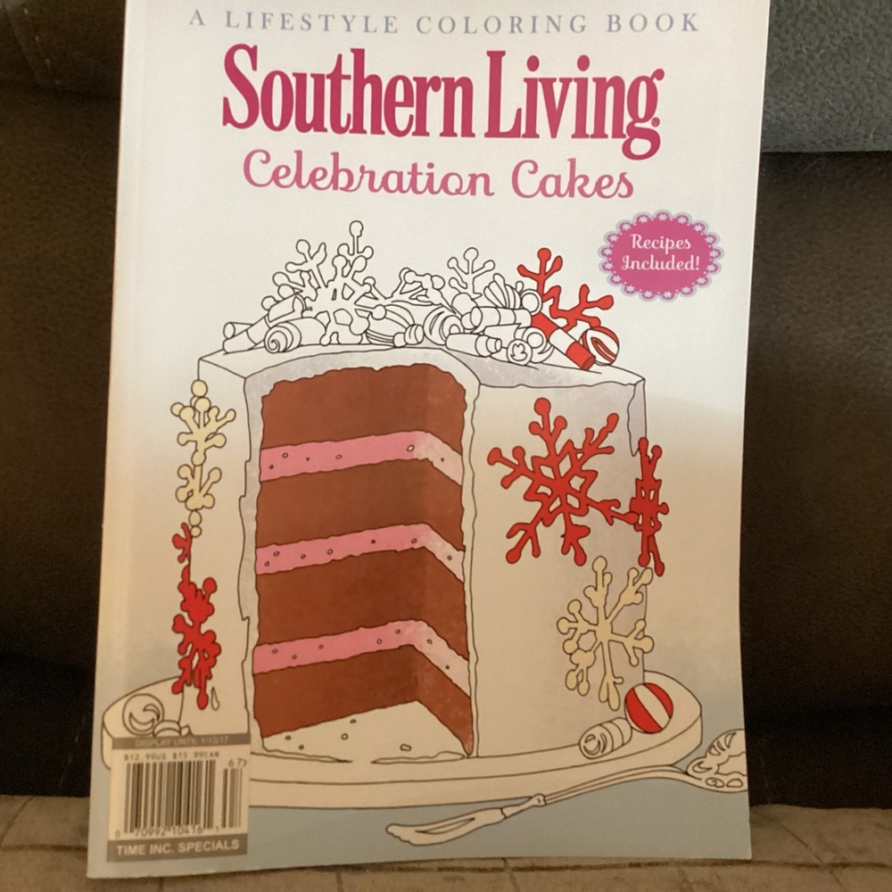 Southern Living Celebration Cakes Recipe Coloring Book